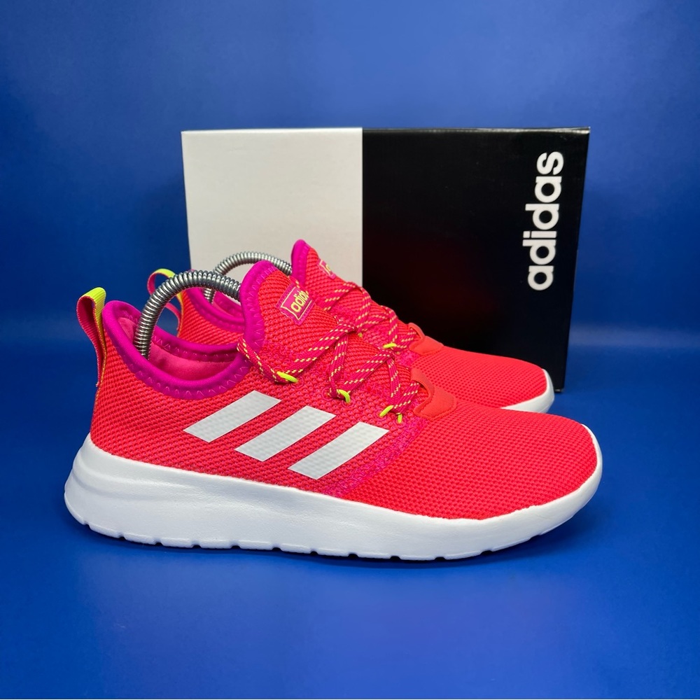 NEW Adidas Lite Racer Athletic Shoes Summit White Neon Sunset